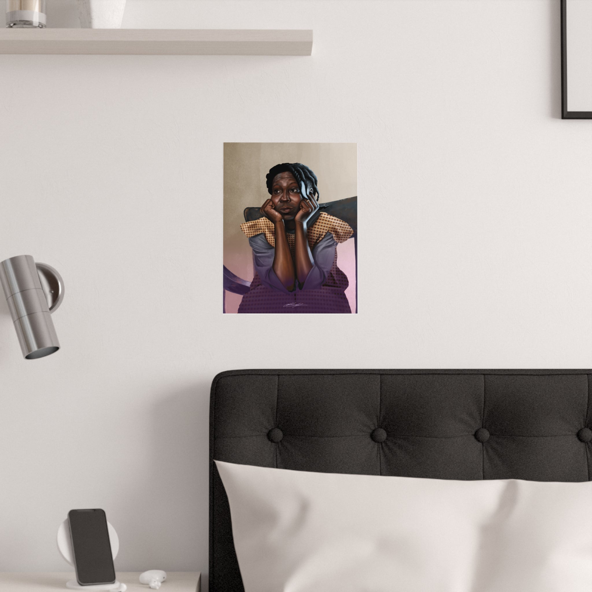 Waiting for Purple Satin Poster
