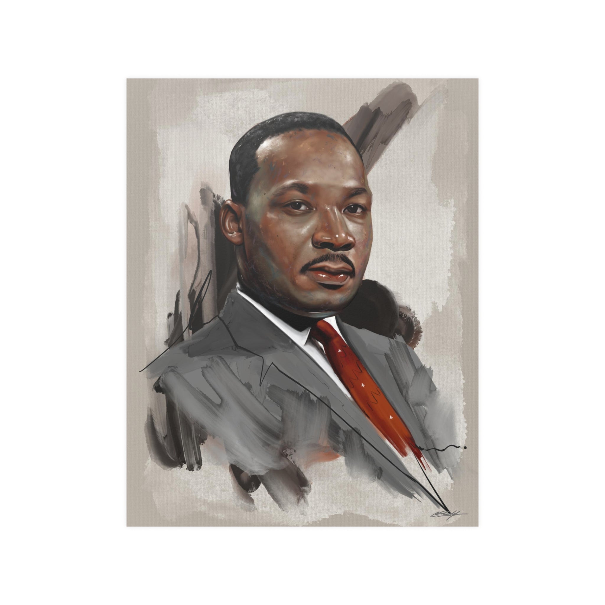 Dr. Martin Luther King Portrait Satin Poster