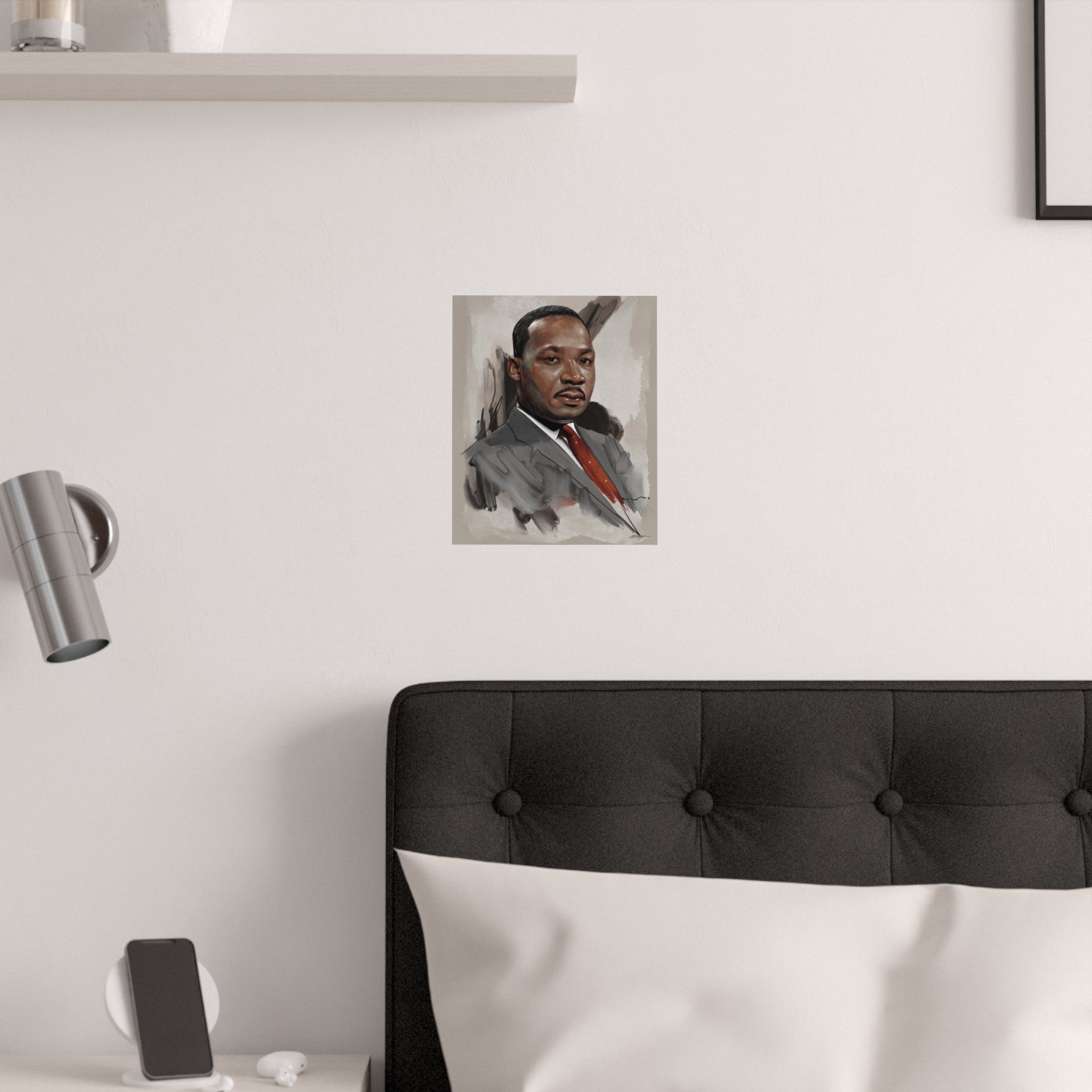 Dr. Martin Luther King Portrait Satin Poster