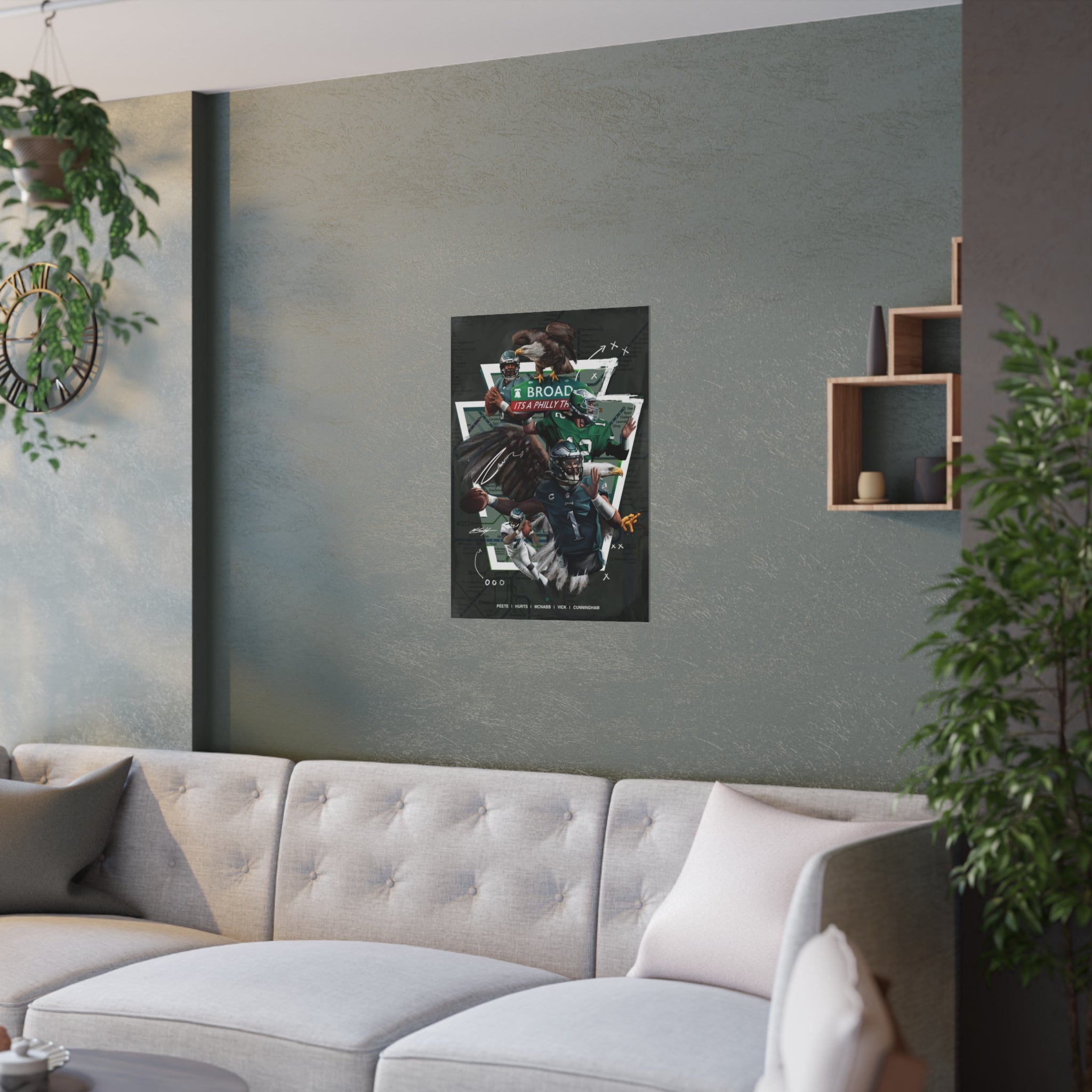 Legacy of Eagles QBs Satin Poster