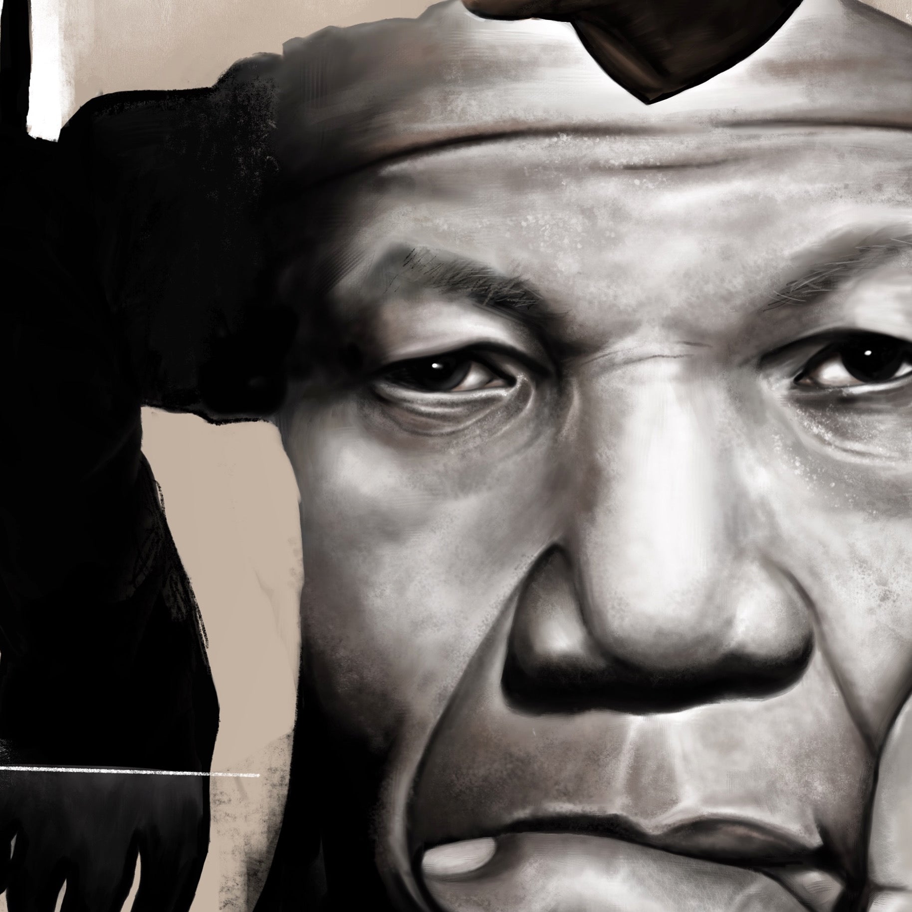 Voice of Nelson Mandela Portrait Art Print | Contemporary Wall Art