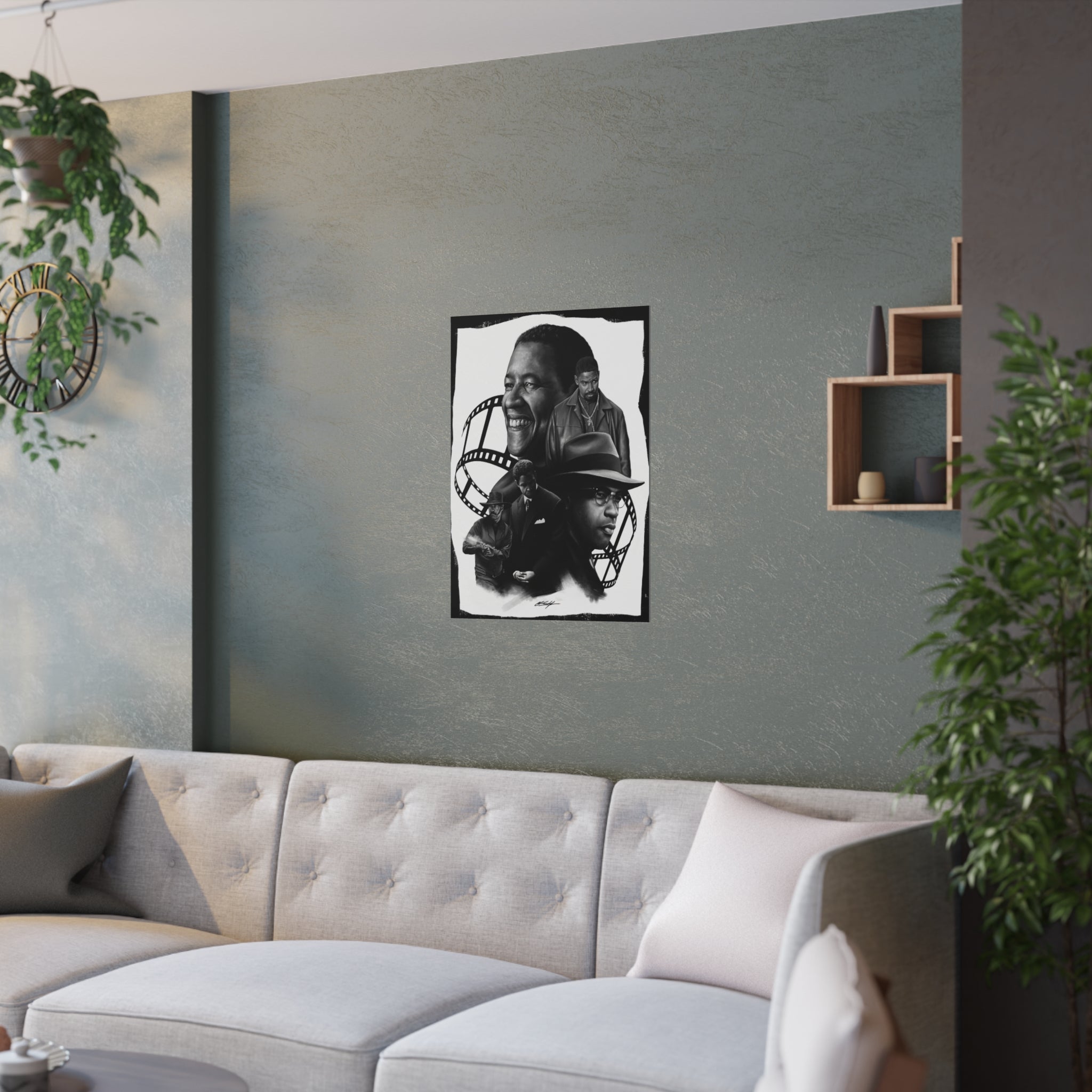 Denzel Washington Film Tribute Art Print | Classic Cinema Wall Art