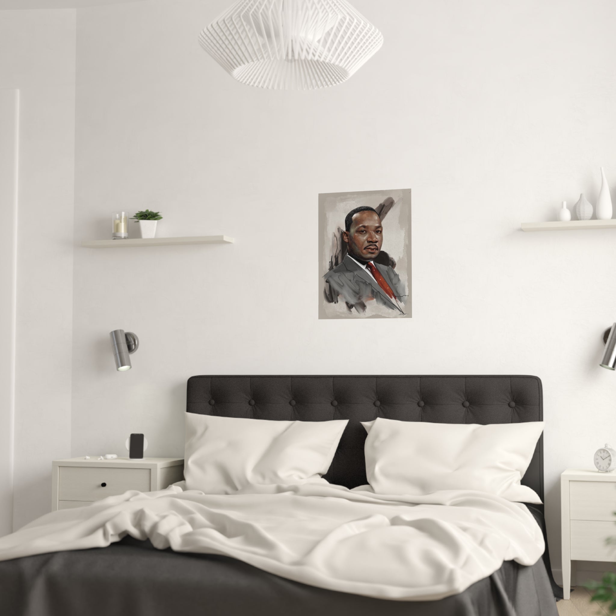 Dr. Martin Luther King Portrait Satin Poster