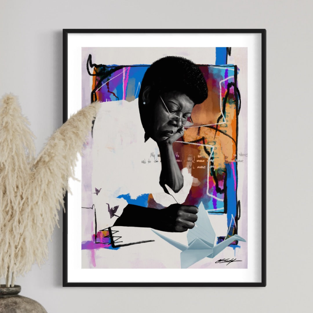 Maya Angelou Art Print | Contemporary Portrait Wall Art