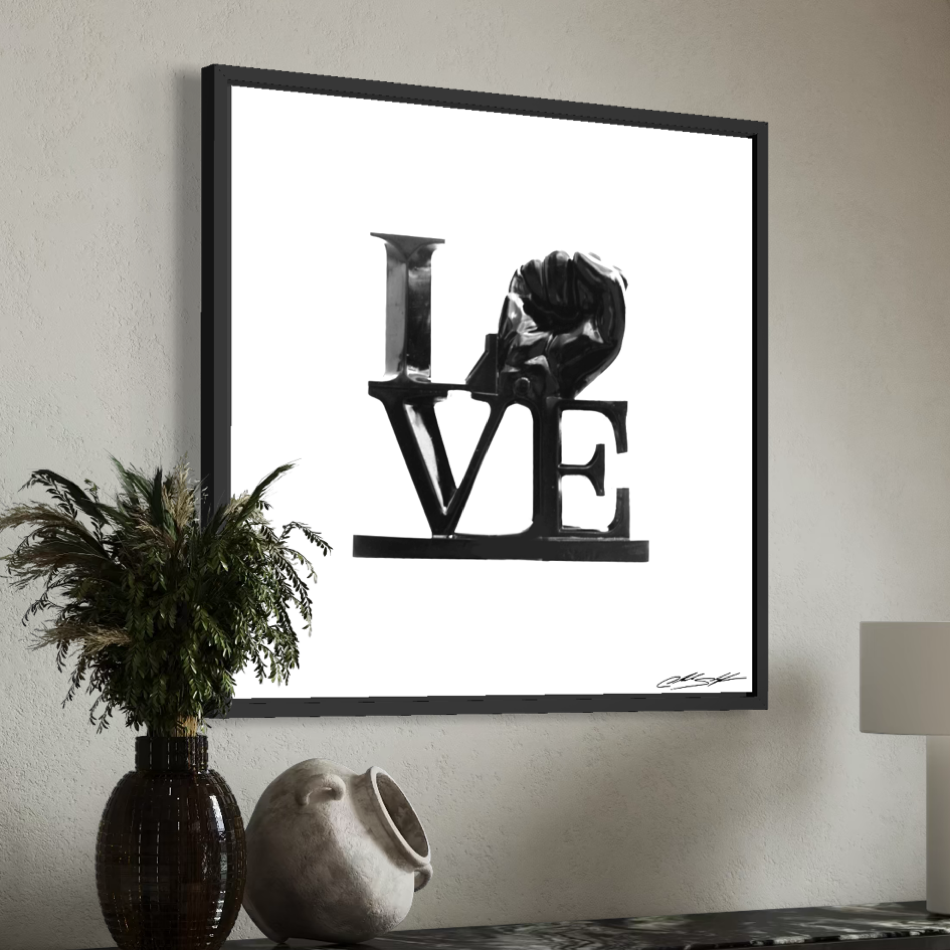 Black Love Sculpture Portrait