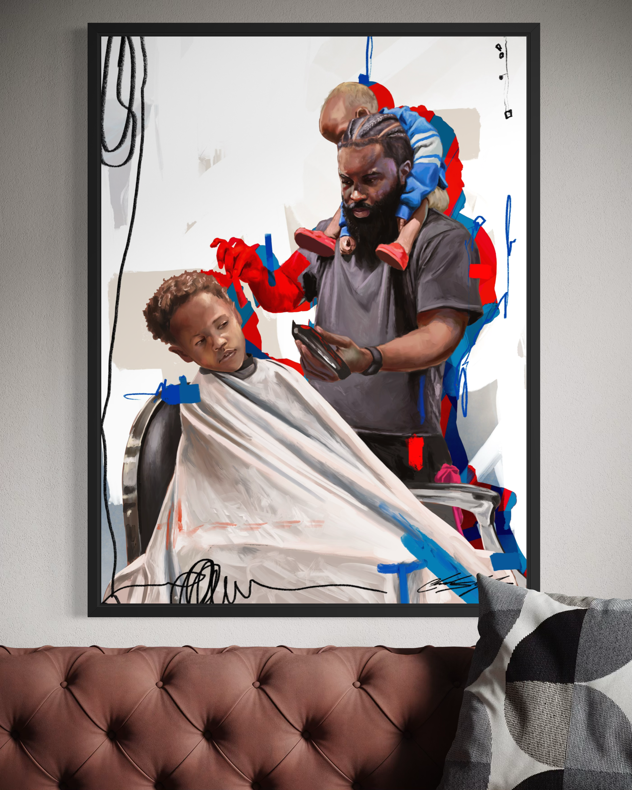 Barber Pops | Contemporary Portrait Wall Art