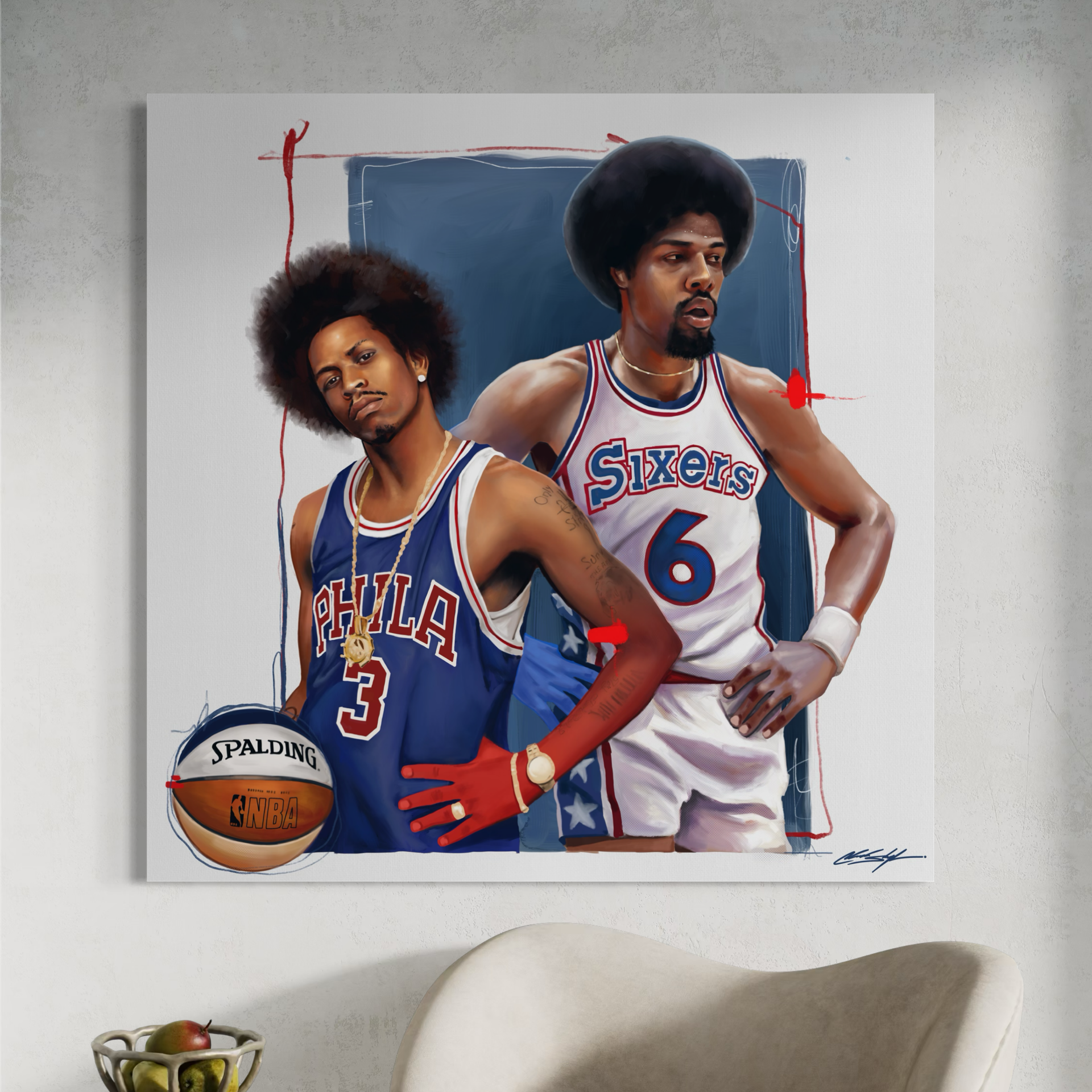 Game Changers: Philly Basketball Legends | Contemporary Wall Art