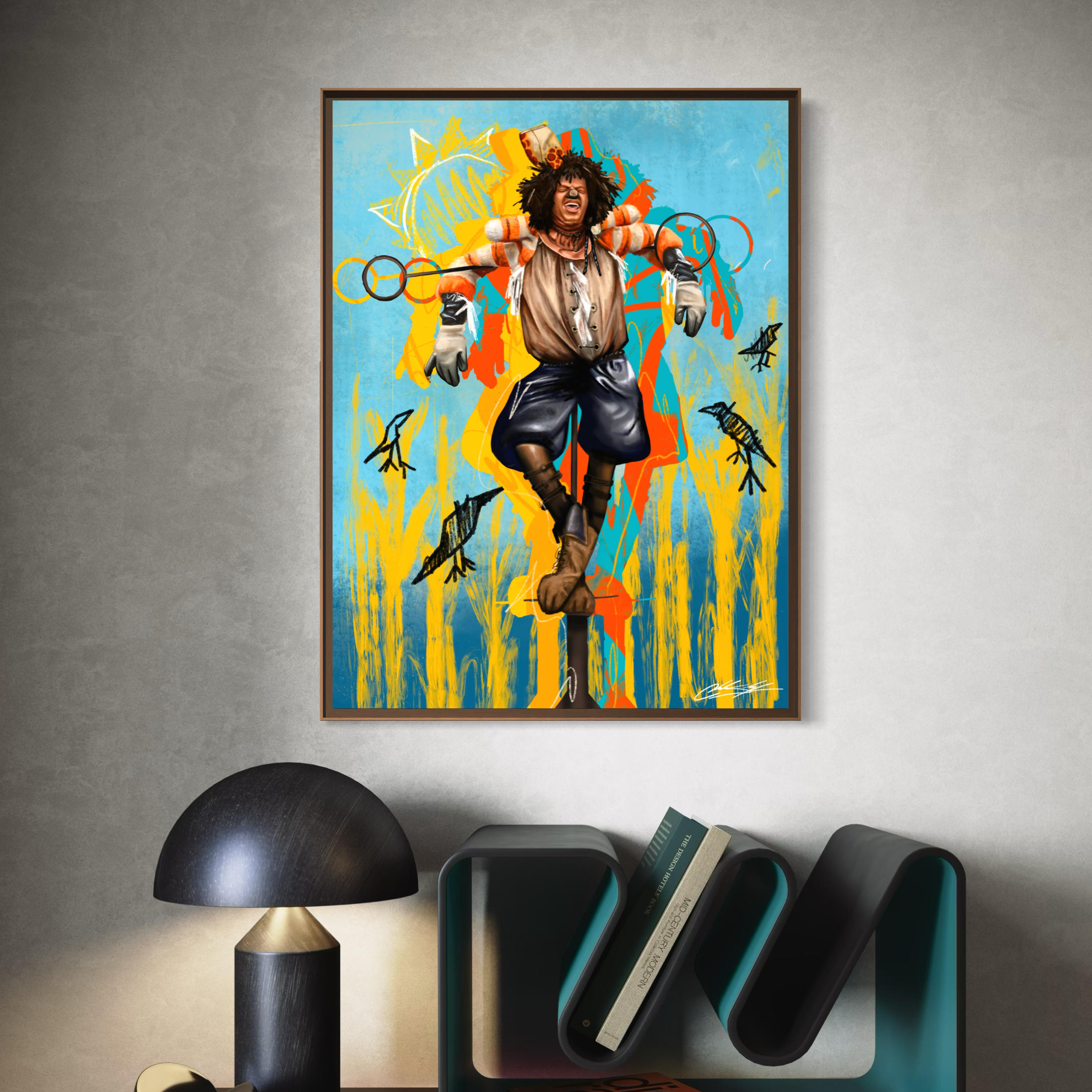 Ease On The Wiz Scarecrow | Contemporary Portrait Wall Art