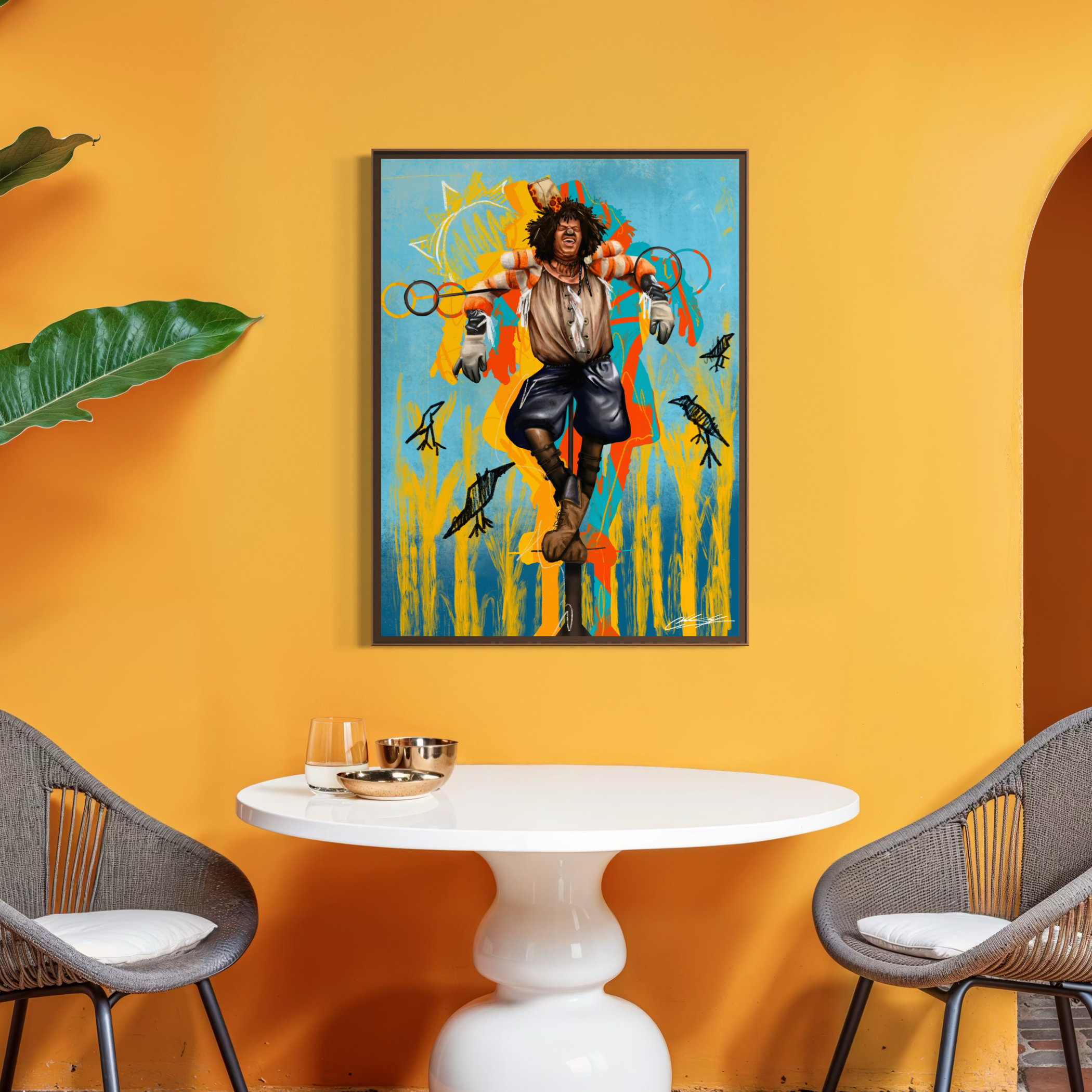 Ease On The Wiz Scarecrow | Contemporary Portrait Wall Art