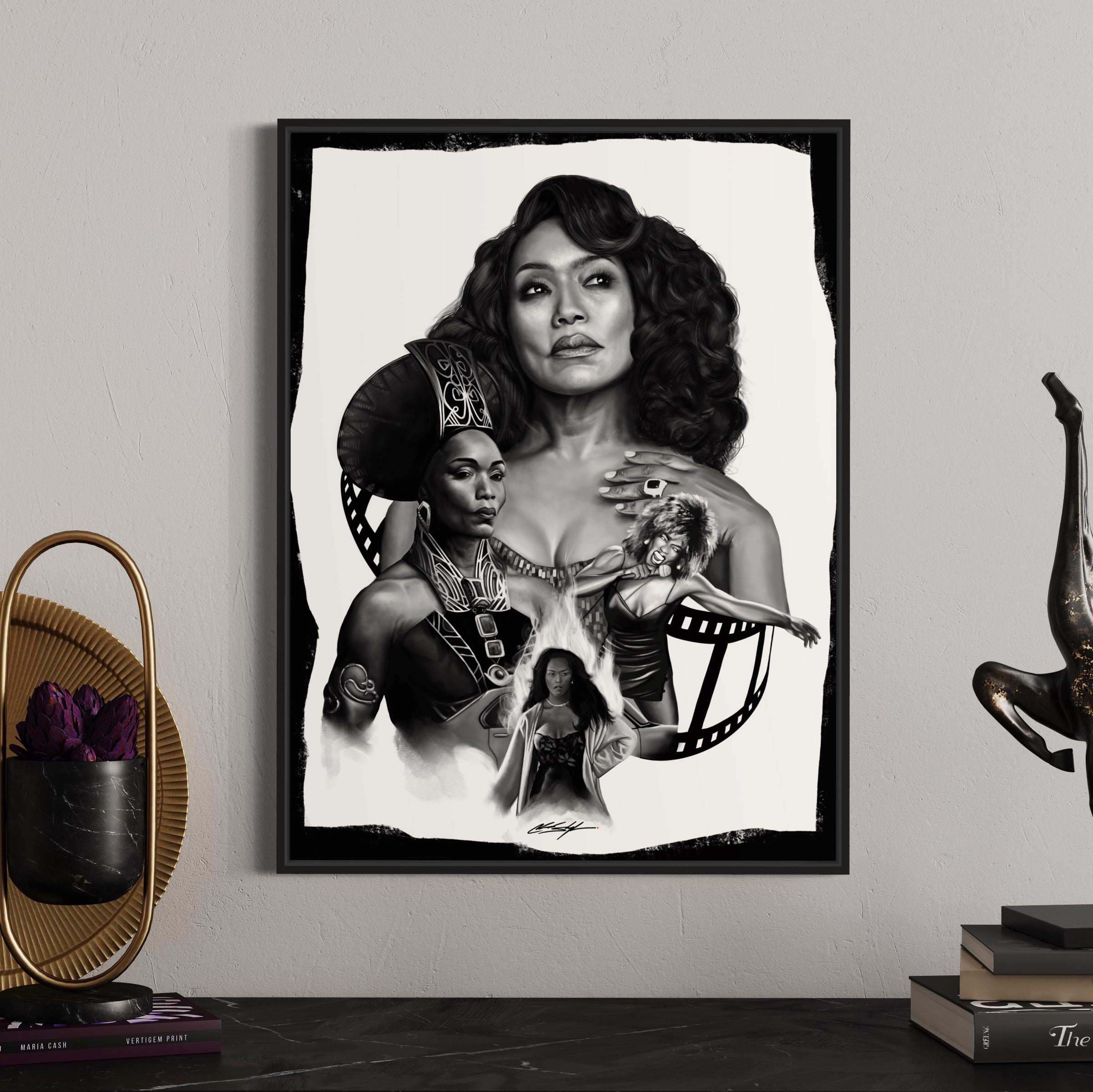 Angela Bassett Tribute Art Print | Classic Cinema Wall Art