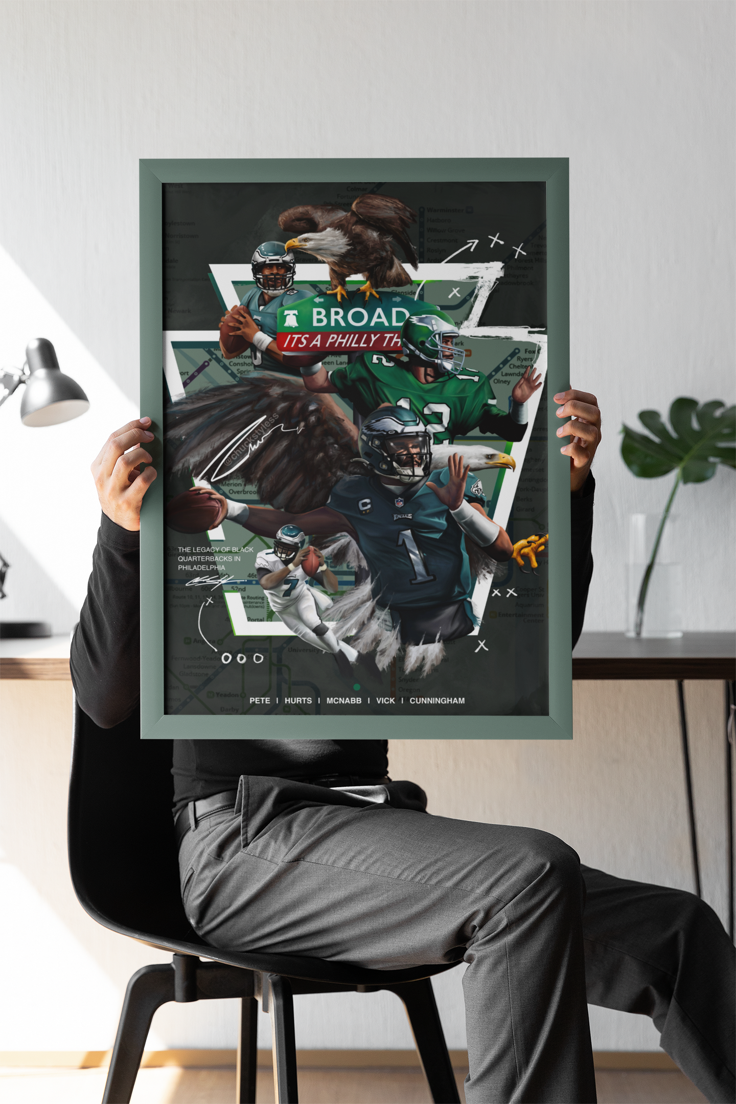 LEGACY OF EAGLES PHILLY QBS Canvas Print