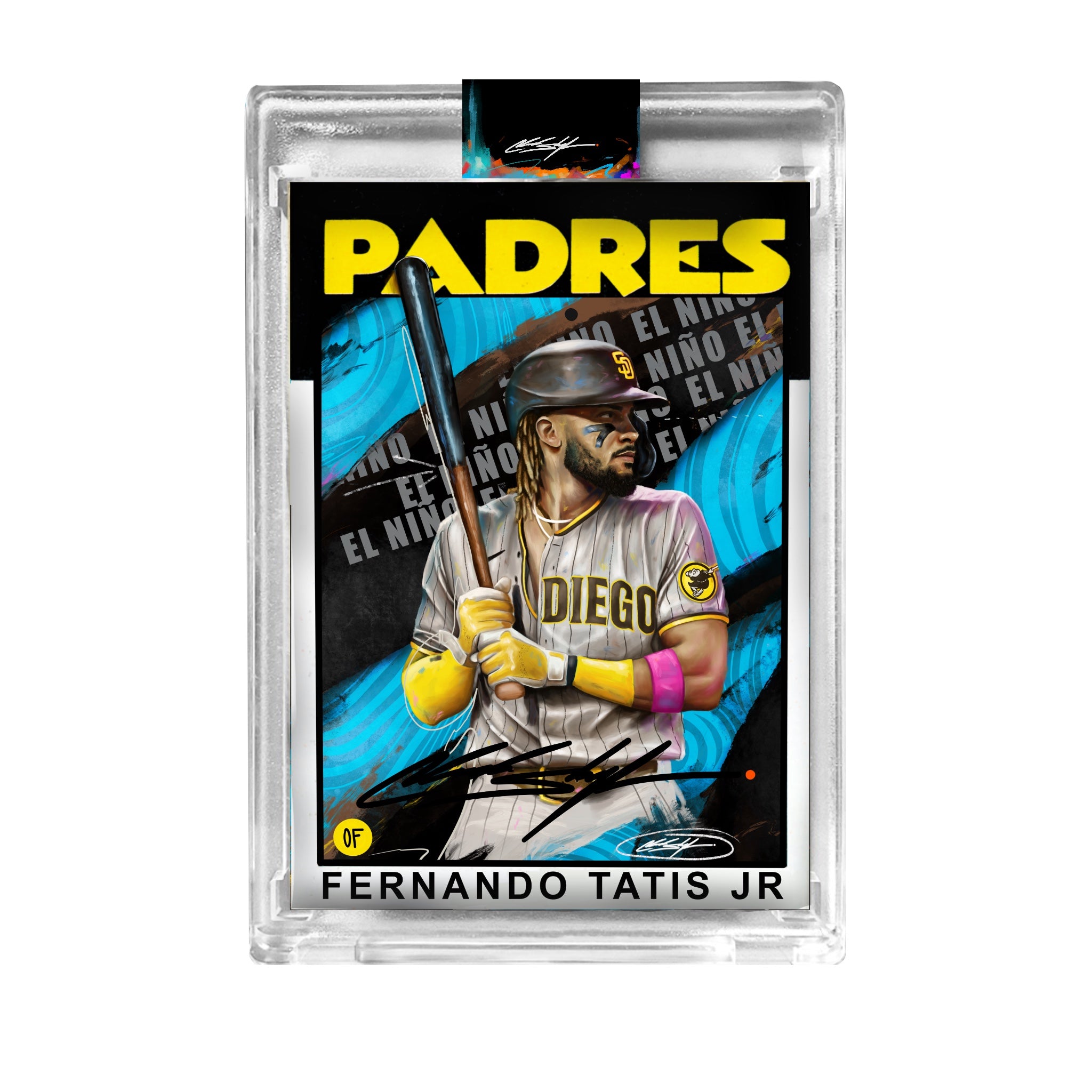 OFFICIAL ARTIST SIGNATURE COLLECTION - BLACK X/30- PROJECT70 FERNANDO TATIS JR. BY CHUCK STYLES