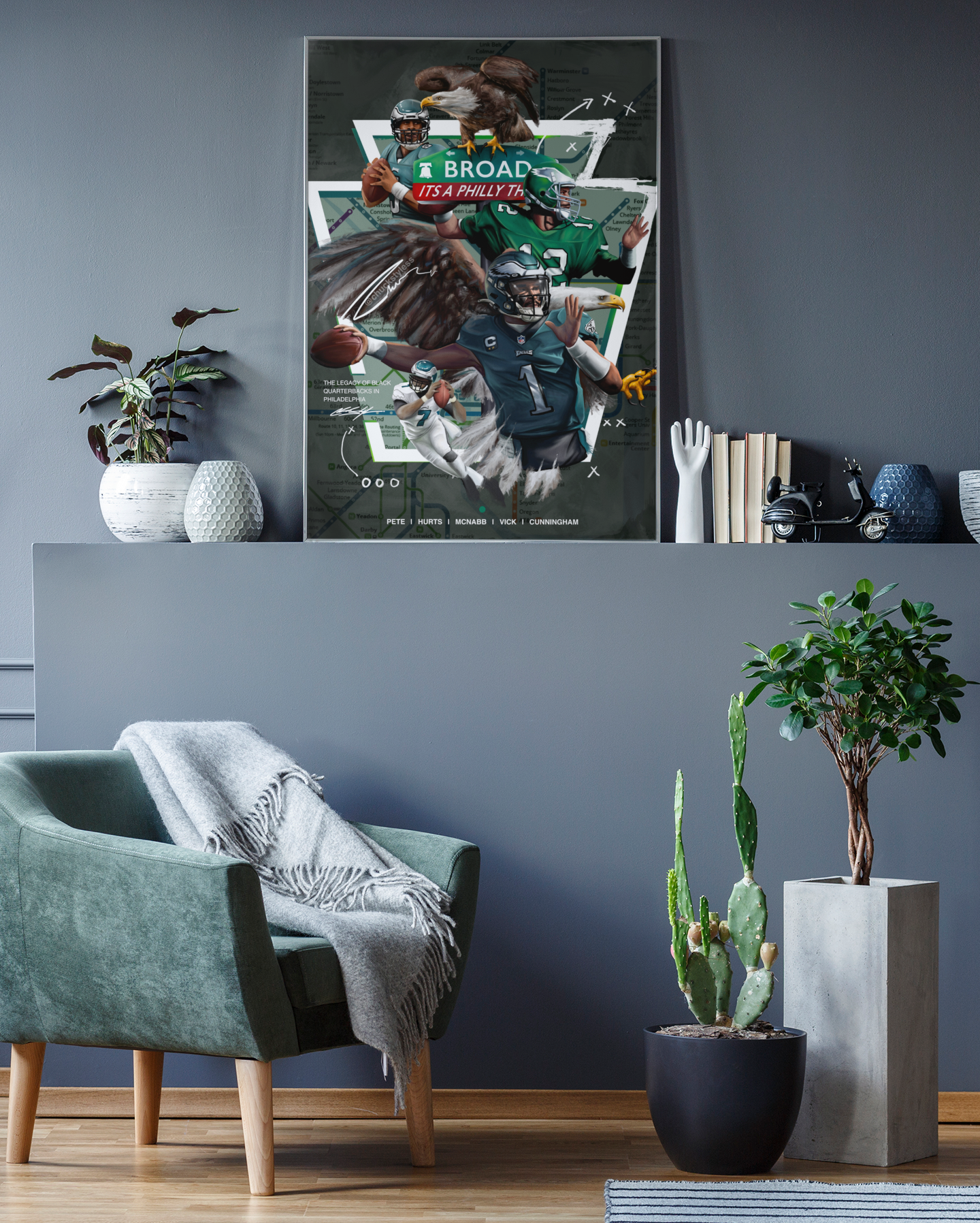 LEGACY OF EAGLES PHILLY QBS Canvas Print