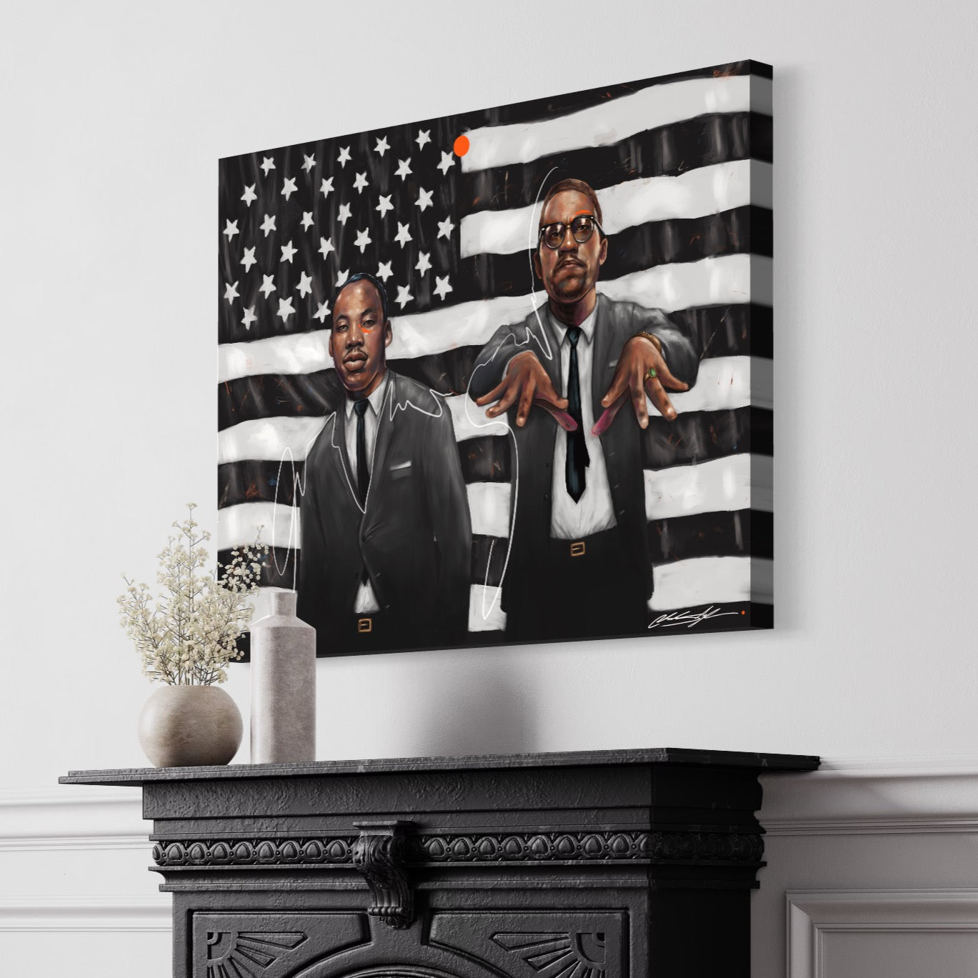 Activonia MLK and Malcolm X Outkast Art Print | Contemporary Wall Art