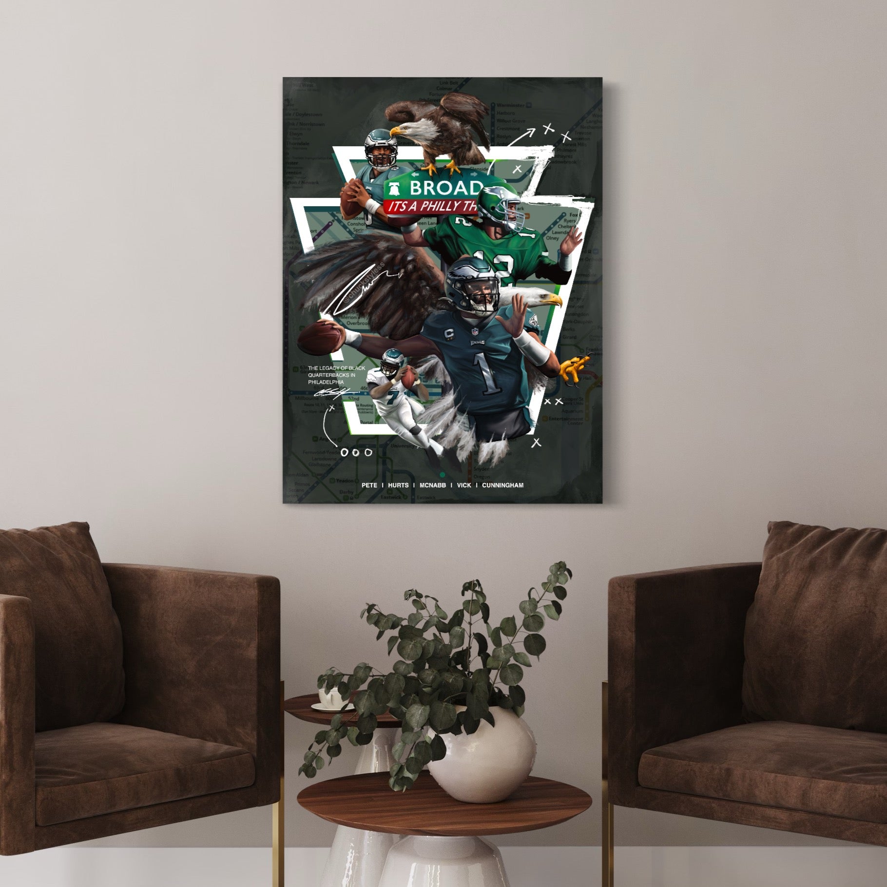 LEGACY OF EAGLES PHILLY QBS Canvas Print