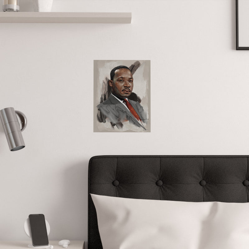 Dr. Martin Luther King Portrait Satin Poster