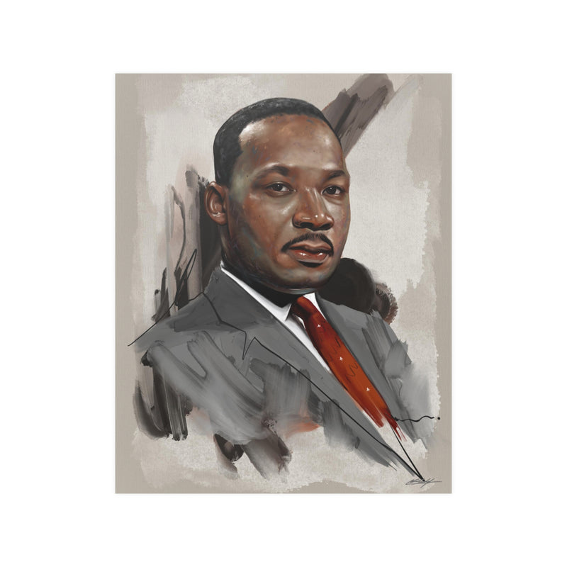 Dr. Martin Luther King Portrait Satin Poster