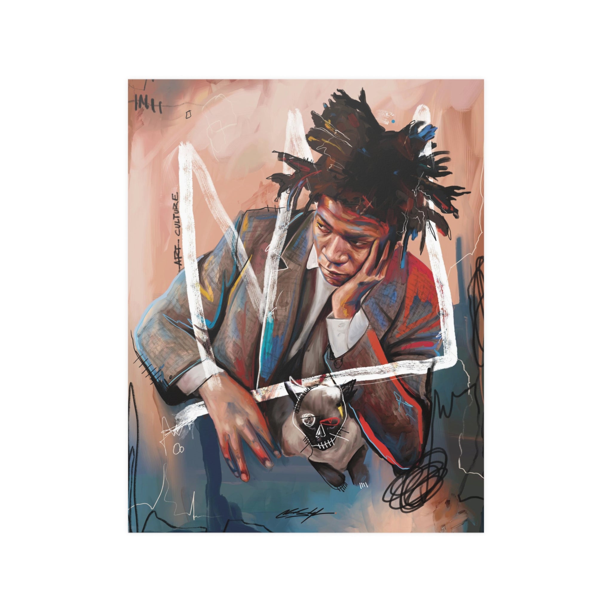 Basquiat Satin Poster