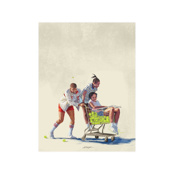 Tennis Dad Satin Poster