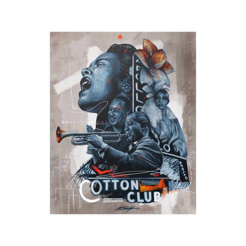 Roses in Harlem Satin Poster