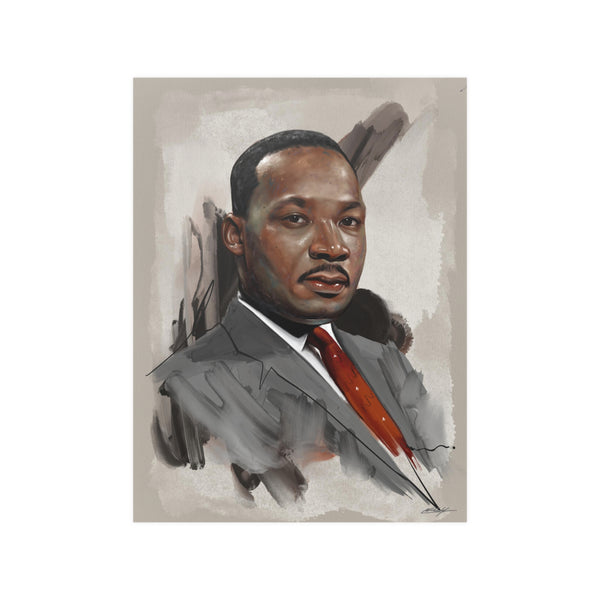 Dr. Martin Luther King Portrait Satin Poster