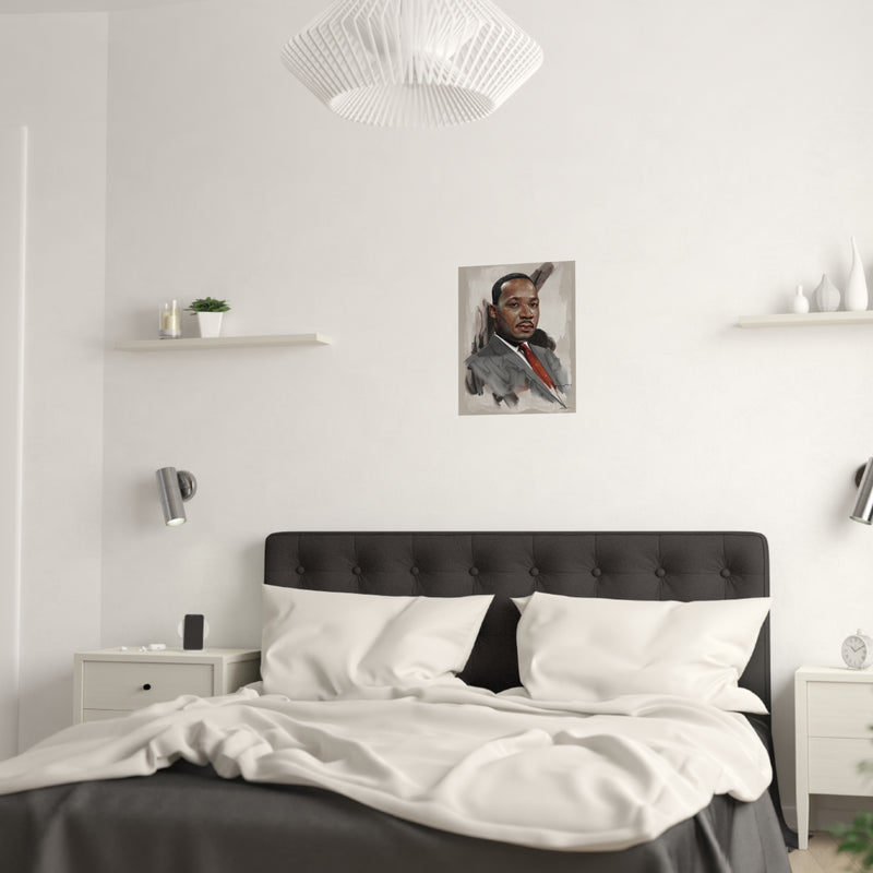 Dr. Martin Luther King Portrait Satin Poster