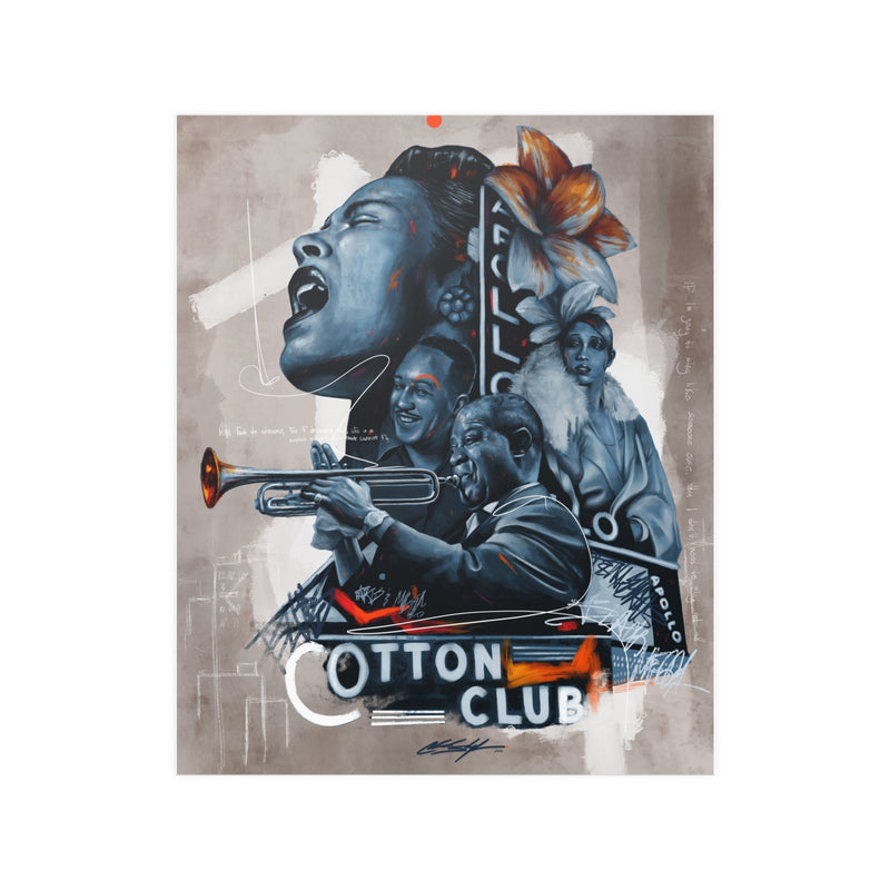 Roses in Harlem Satin Poster