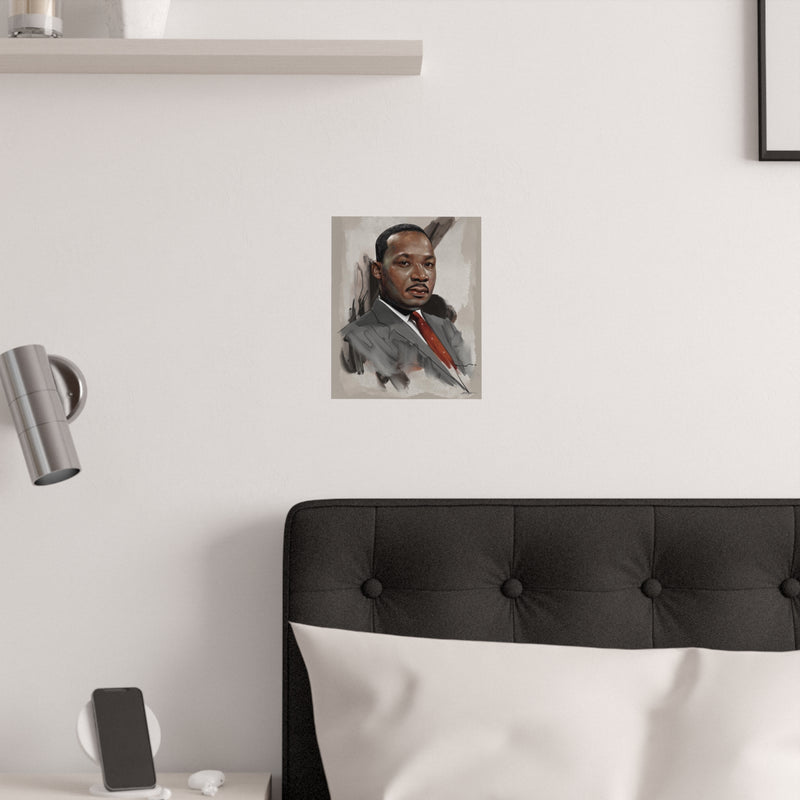 Dr. Martin Luther King Portrait Satin Poster