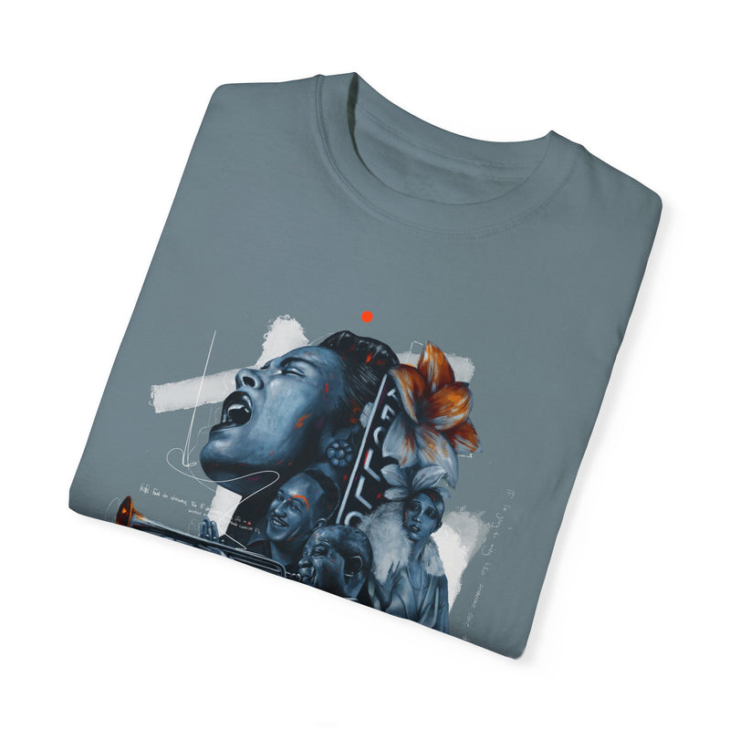 Roses in Harlem Unisex Garment-Dyed T-shirt
