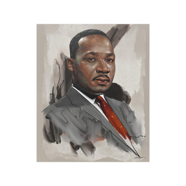 Dr. Martin Luther King Portrait Satin Poster