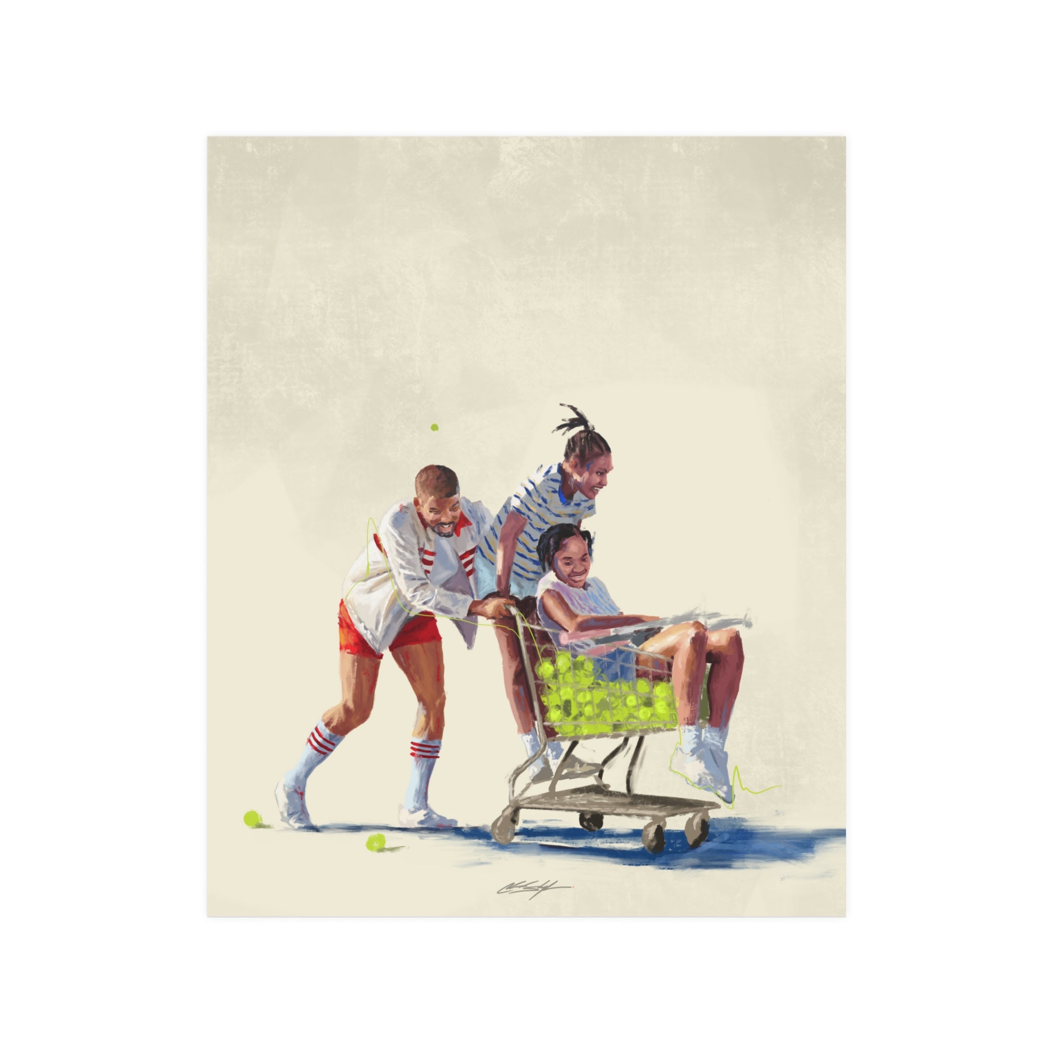 Tennis Dad Satin Poster