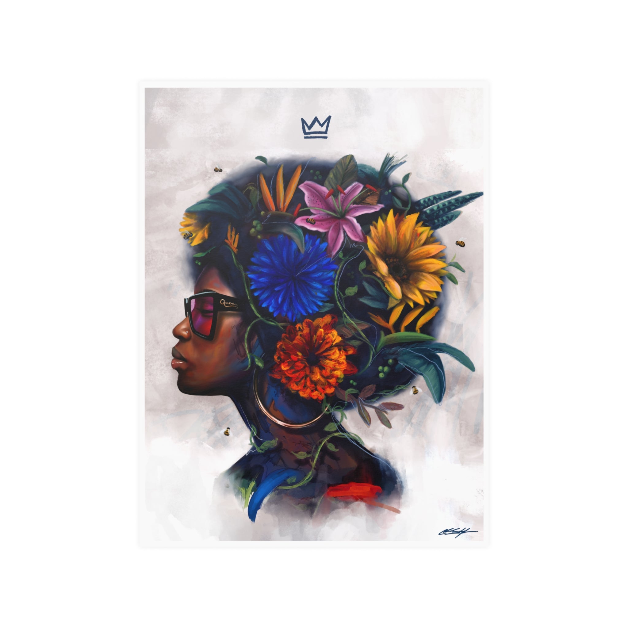 Dope Queen by Nature Satin Poster