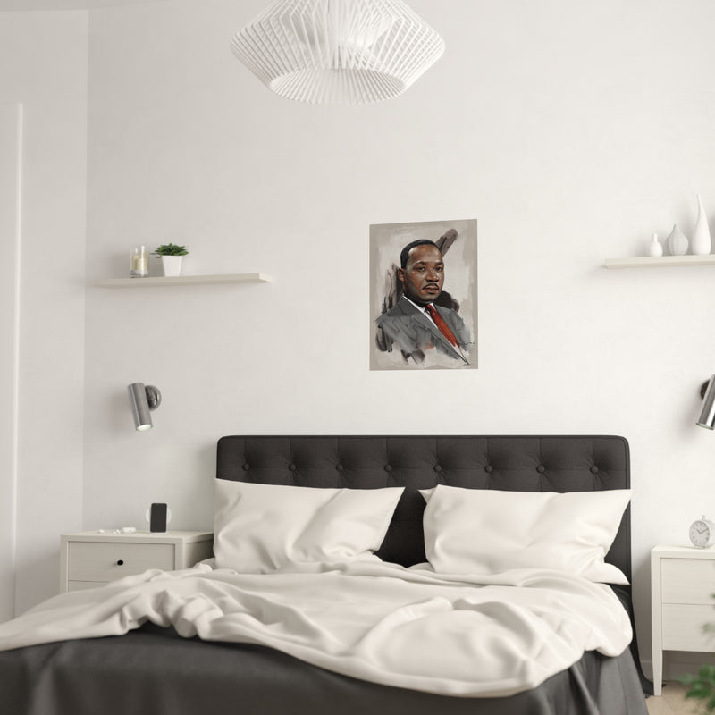 Dr. Martin Luther King Portrait Satin Poster
