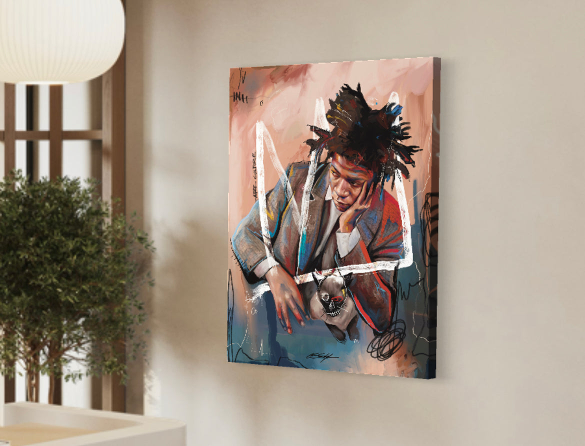 BASQUIAT Art Print | Contemporary Portrait Wall Art