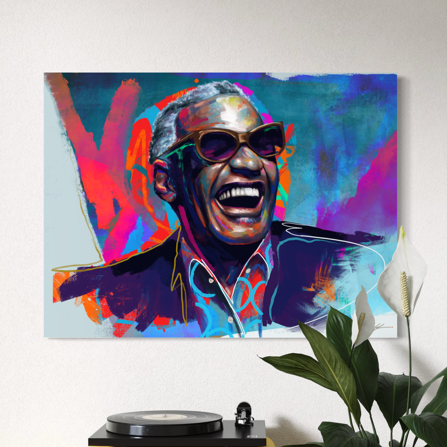 Ray Charles Contemporary Jazz Art