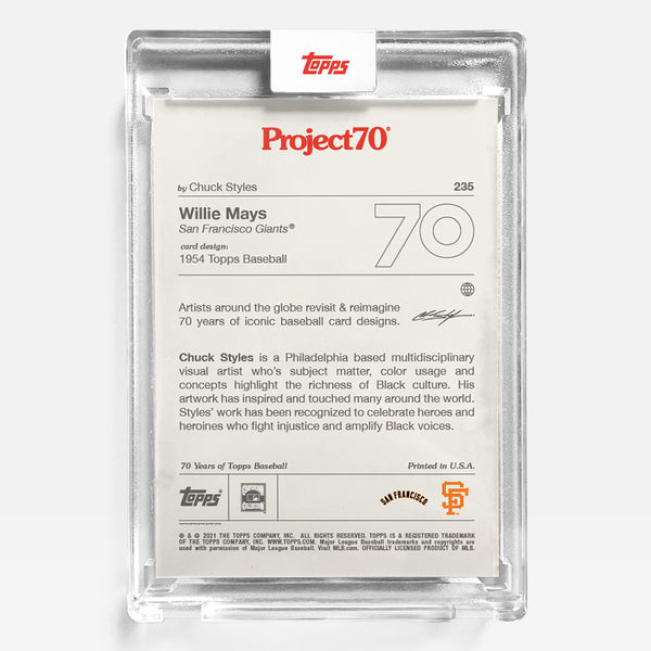 Topps Willie Mays Project 70 Card