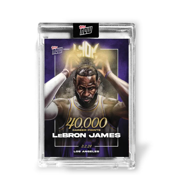 Lebron James 40,000pt Topps Now Card