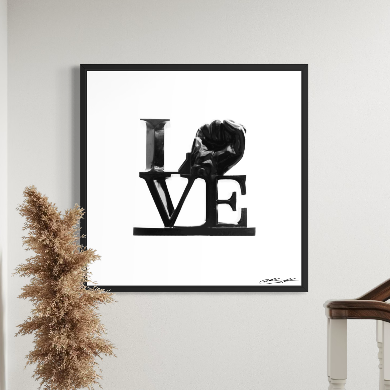 Black Love Sculpture Portrait