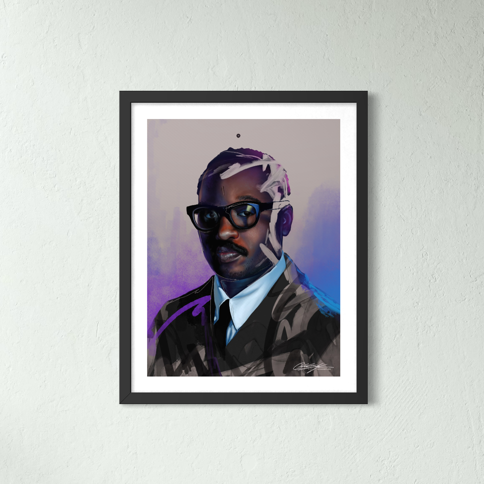 Ryan Coogler Art Print | Modern Cinematic Film Director Portrait Painting