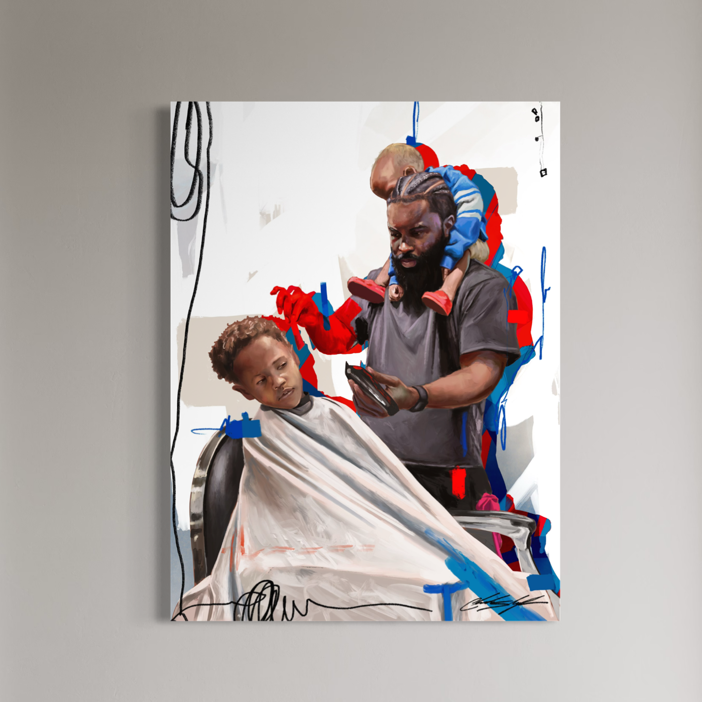 Barber Pops | Contemporary Portrait Wall Art