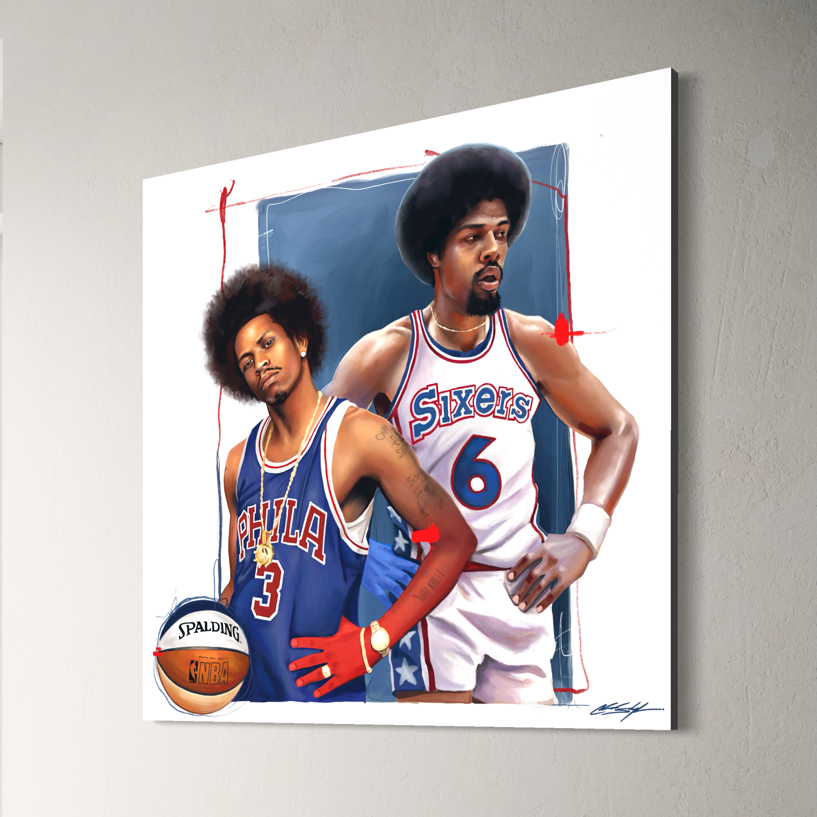 Game Changers: Philly Basketball Legends | Contemporary Wall Art