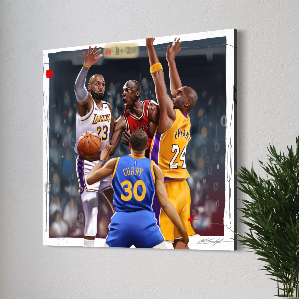 MJ vs Everybody: Basketball Legends | Contemporary Wall Art