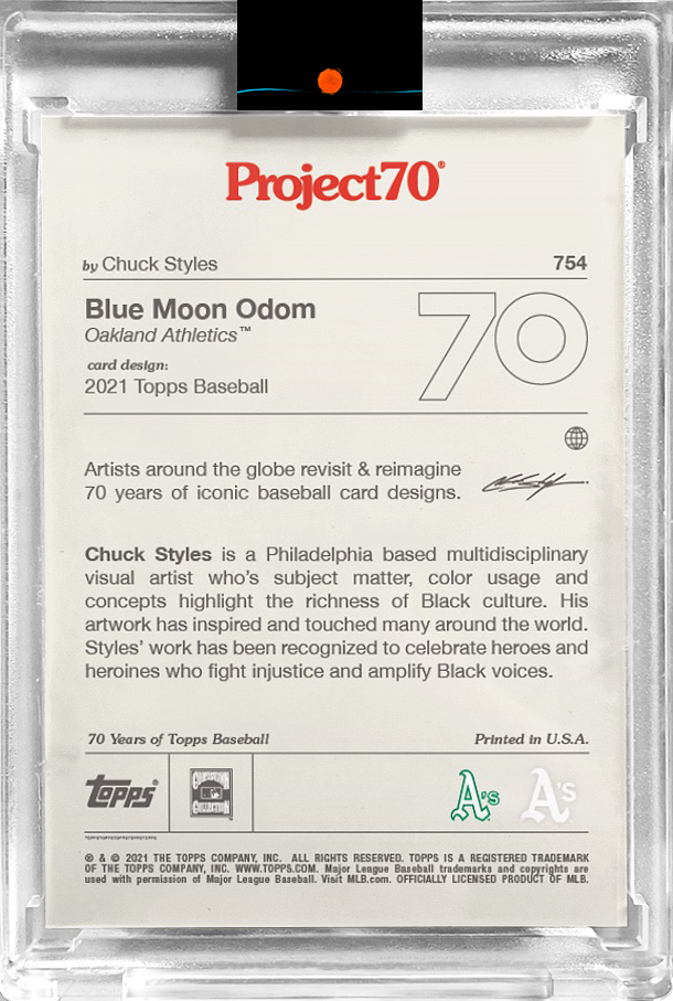 OFFICIAL ARTIST SIGNATURE COLLECTION - BLACK X/15- PROJECT70 JOHN "BLUE MOON" ODOM BY CHUCK STYLES