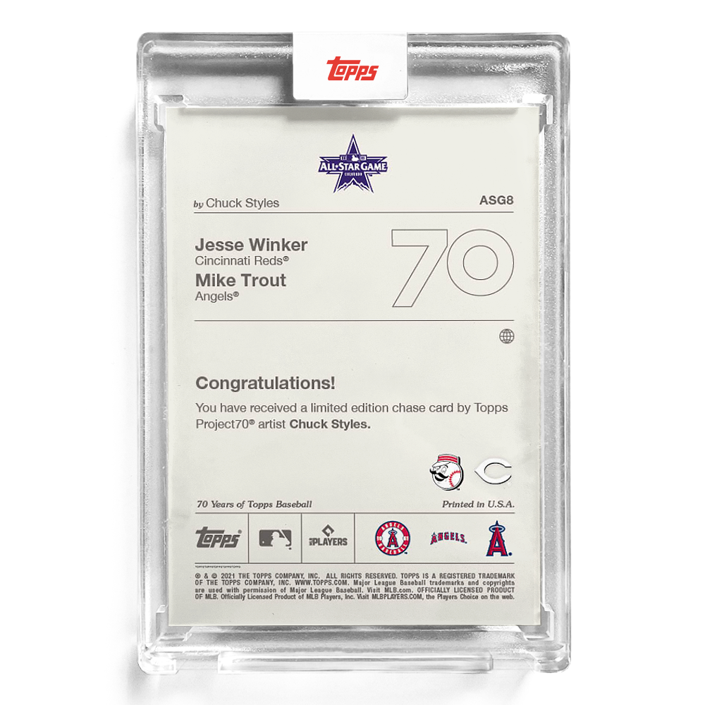 Topps ASG Jesse Winkler/Mike Trout Project70 Card