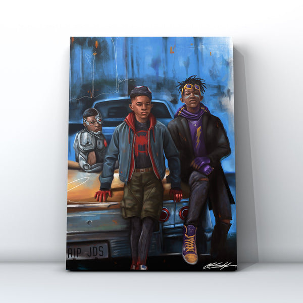 Super Boiz in the Hood Canvas Print